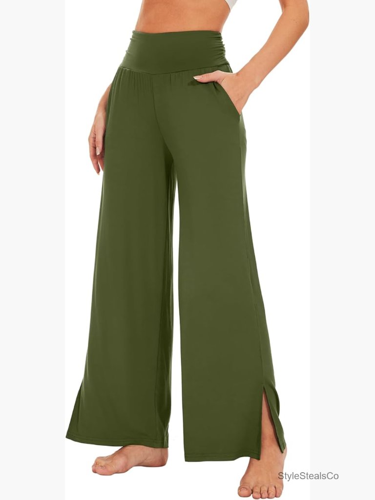 Womens Soft Wide Leg Lounge Pajama Pants Palazzo Yoga Bottoms S-Xxl